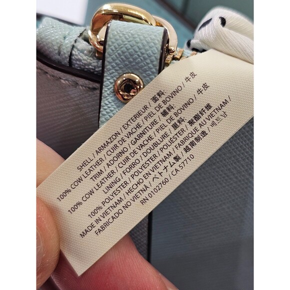 MW Kate Spade Lt Blue Saffiano Leather Large Loden Newbury Lane Handbag Purse - Picture 13 of 15